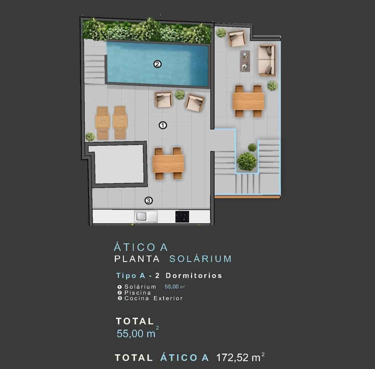 2 chambre Penthouse à vendre à Torrevieja avec piscine - 412 000 € (Ref: 9754082)