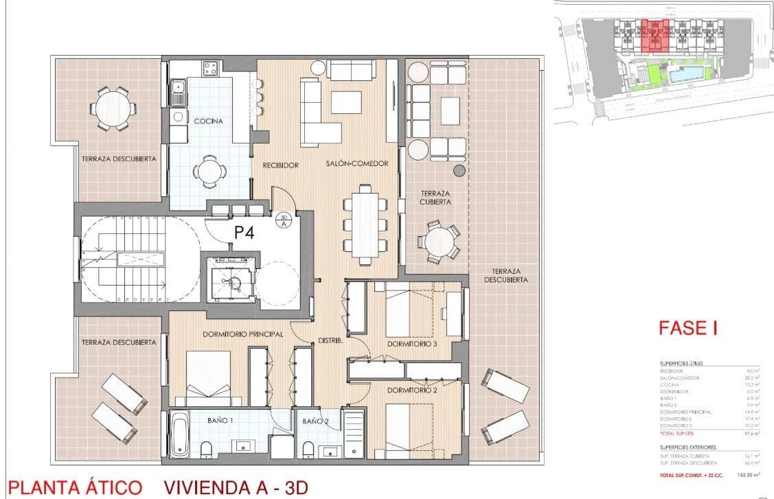 3 bedroom Penthouse for sale in Aguilas with pool garage - € 462,500 (Ref: 9905691)