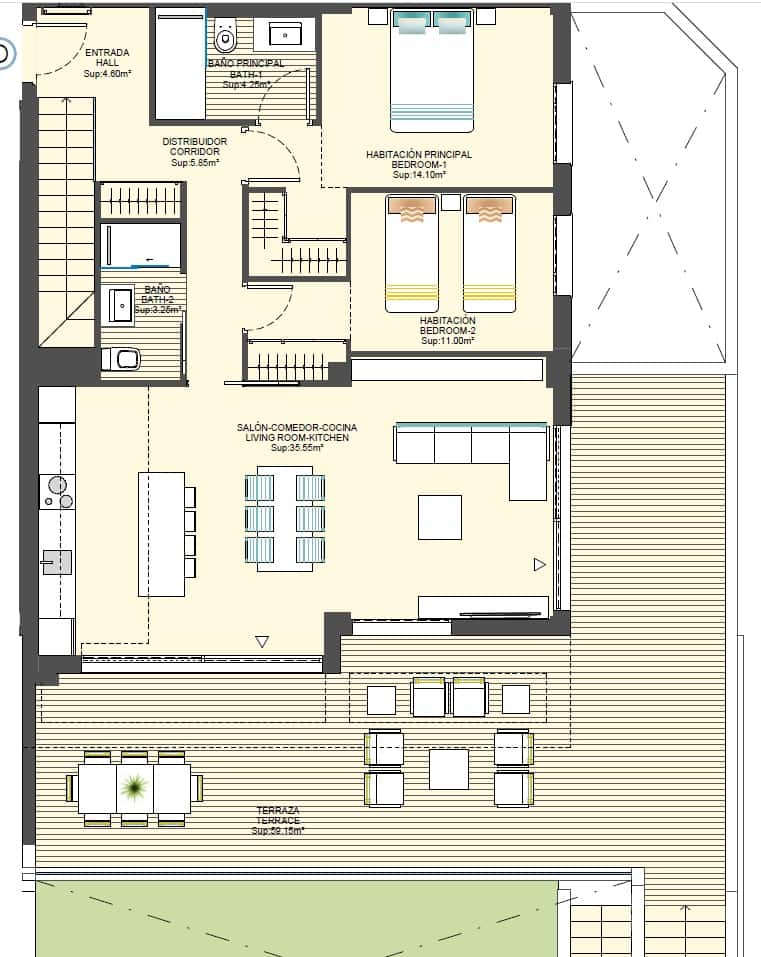 2 slaapkamer Appartement te koop in Finestrat met zwembad garage - € 450.000 (Ref: 7298413)