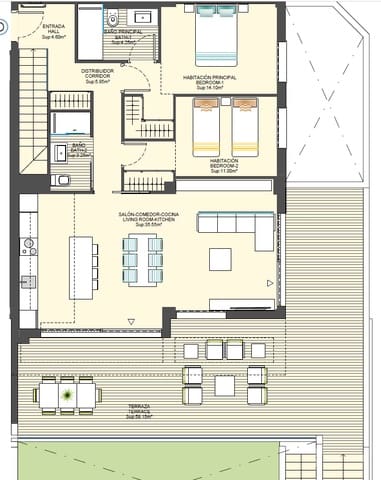 2 slaapkamer Appartement te koop in Finestrat Pueblo, Finestrat met zwembad garage - € 450.000 (Ref: 7298413)