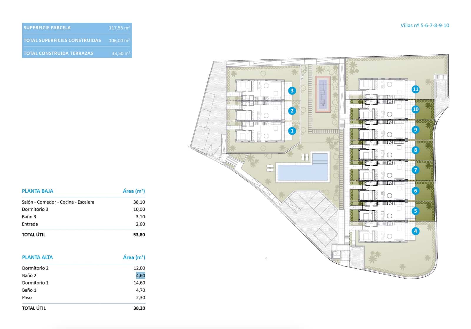 3 quarto Bungalow para venda em Finestrat com piscina garagem - 495 000 € (Ref: 8894533)