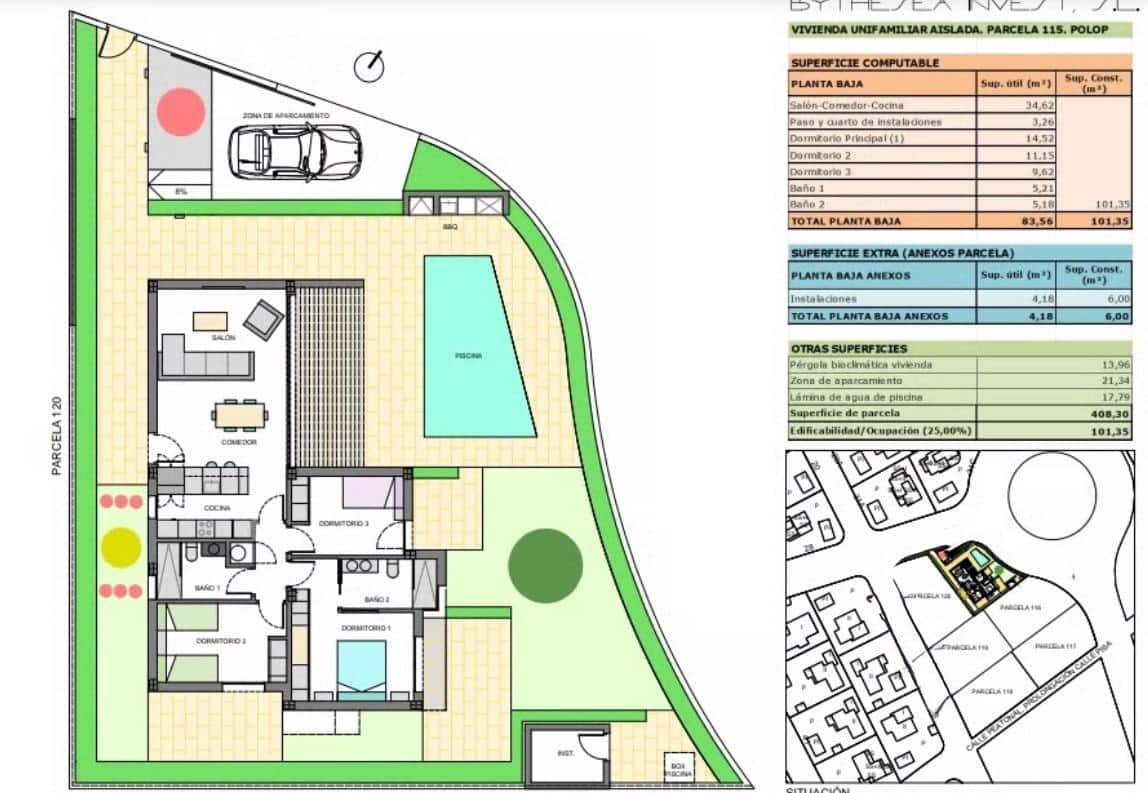 3 Zimmer Villa zu verkaufen in Polop mit Pool - 549.000 € (Ref: 8938459)