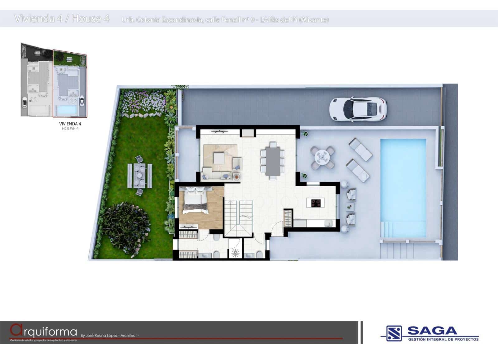 3 soveværelse Rækkehus til salg i Alfaz del Pi / L'Alfas del Pi med swimmingpool garage - € 771.000 (Ref: 9570320)