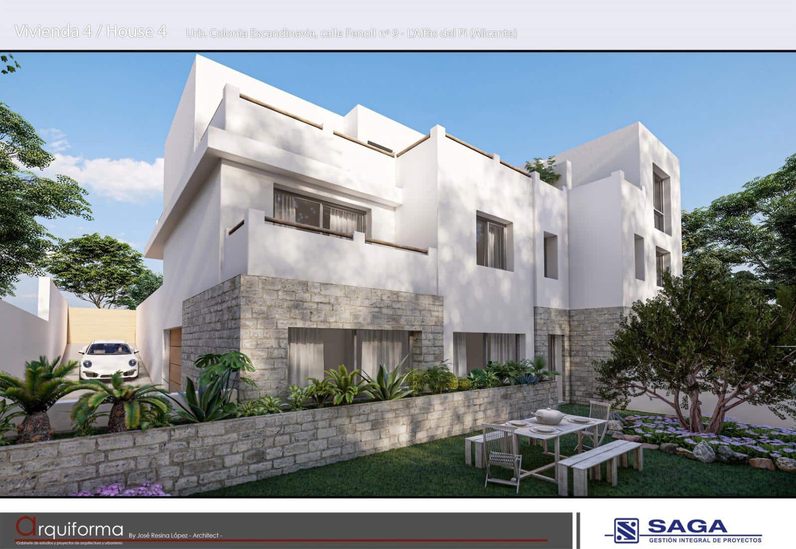 3 soveværelse Rækkehus til salg i Alfaz del Pi / L'Alfas del Pi med swimmingpool garage - € 771.000 (Ref: 9570320)