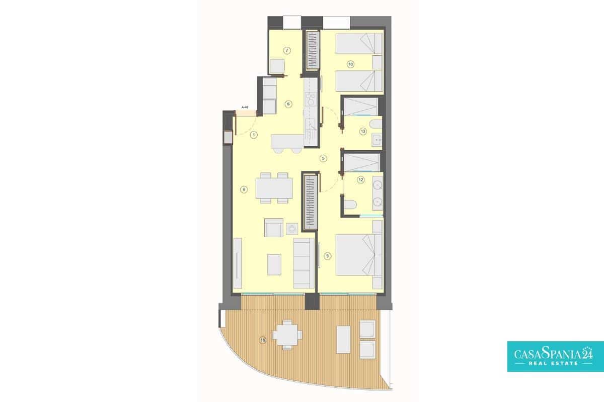 2 sypialnia Apartament na sprzedaż w Benidorm z basenem garażem - 859 000 € (Ref: 9787613)