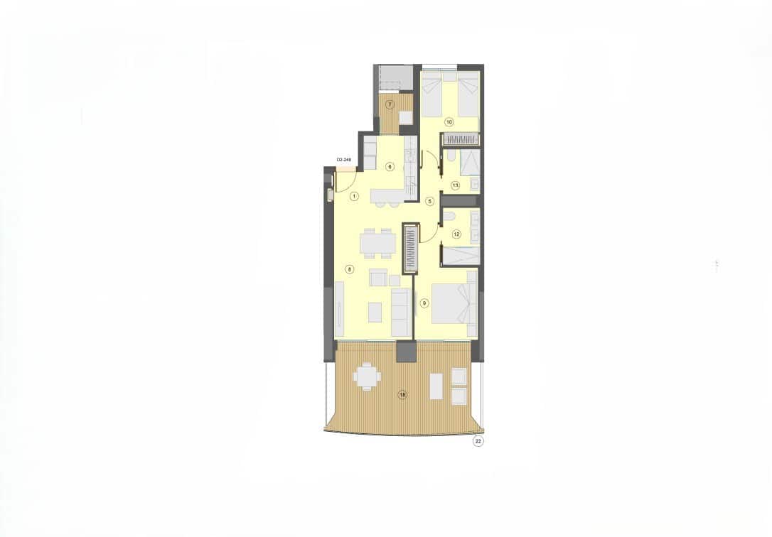 2 quarto Apartamento para venda em Benidorm com piscina garagem - 890 000 € (Ref: 9854728)