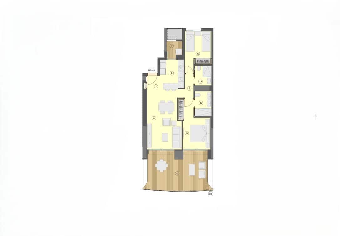 2 quarto Apartamento para venda em Benidorm com piscina garagem - 890 000 € (Ref: 9854728)