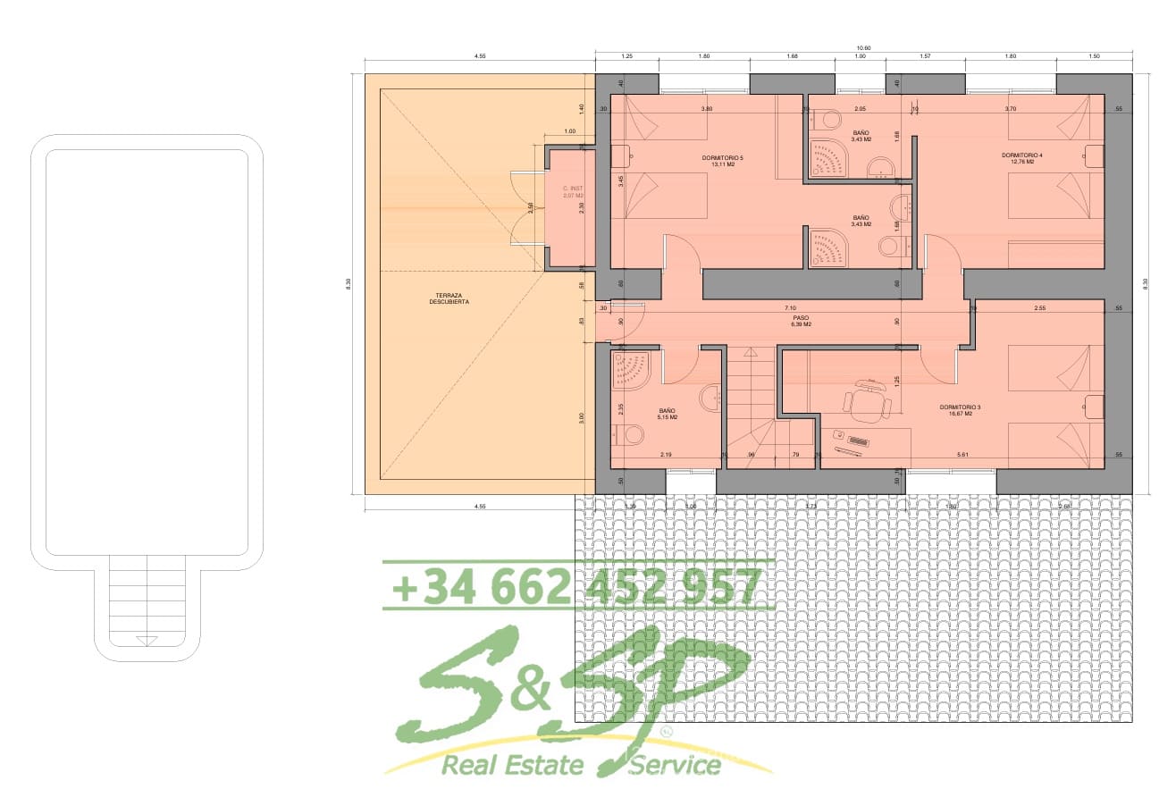 5 soveværelse Finca/Landehus til salg i Puerto Lumbreras med swimmingpool - € 340.000 (Ref: 8617088)