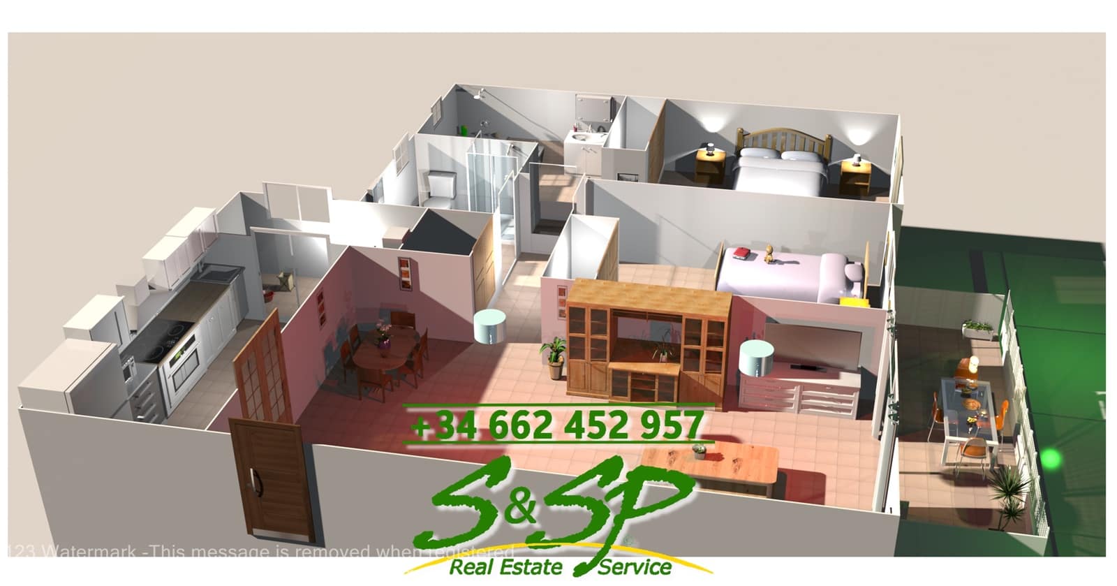 2 bedroom Apartment for rent in Aguilas with pool garage - € 590 (Ref: 8639961)