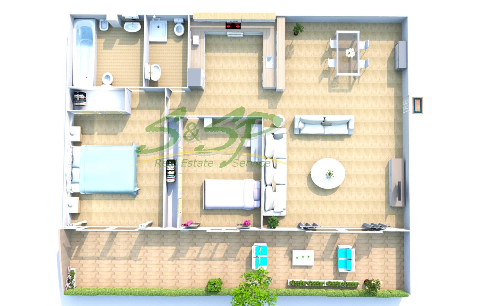 Apartamento de 2 habitaciones en Aguilas en venta con piscina - 123.000 € (Ref: 9744020)