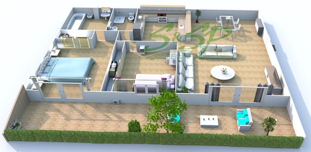 Apartamento de 2 habitaciones en Aguilas en venta con piscina - 123.000 € (Ref: 9744020)