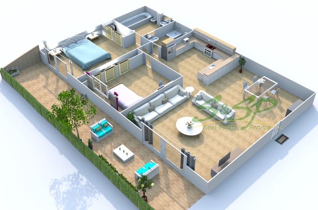 Apartamento de 2 habitaciones en Aguilas en venta con piscina - 123.000 € (Ref: 9744020)