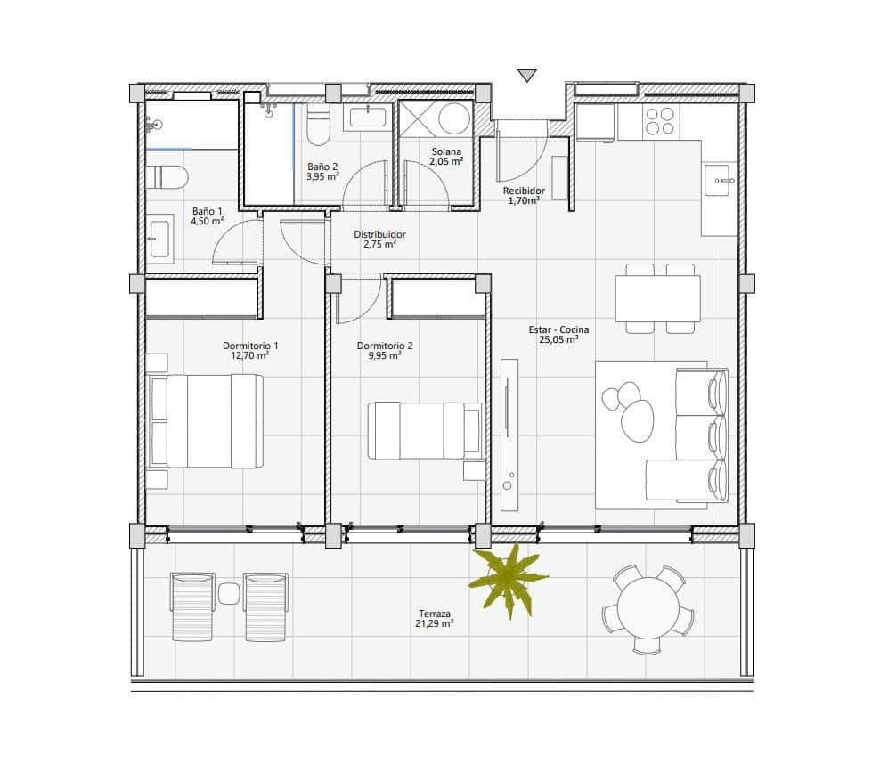 Apartamento de 2 habitaciones en Costa Adeje en venta con piscina garaje - 675.000 € (Ref: 7836057)