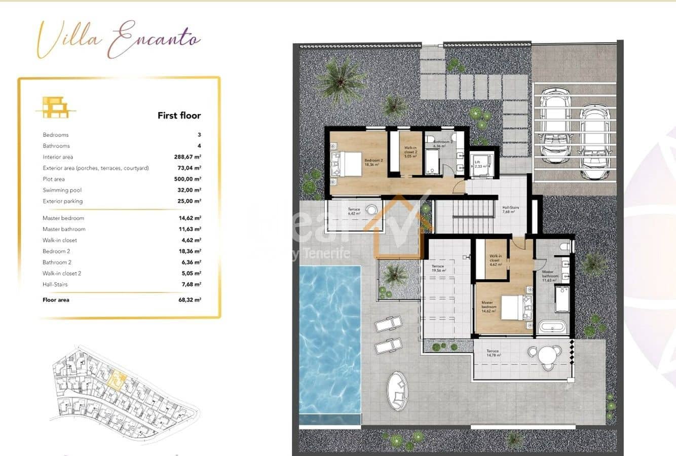 5 soveværelse Villa til salg i Costa Adeje med swimmingpool garage - € 2.474.500 (Ref: 7837747)