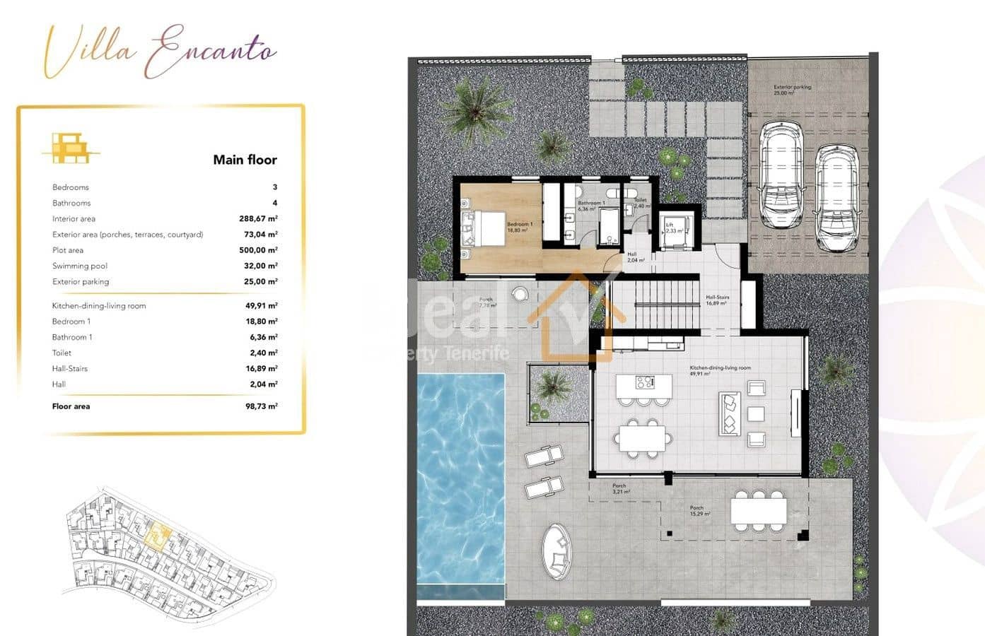 5 soveværelse Villa til salg i Costa Adeje med swimmingpool garage - € 2.474.500 (Ref: 7837747)