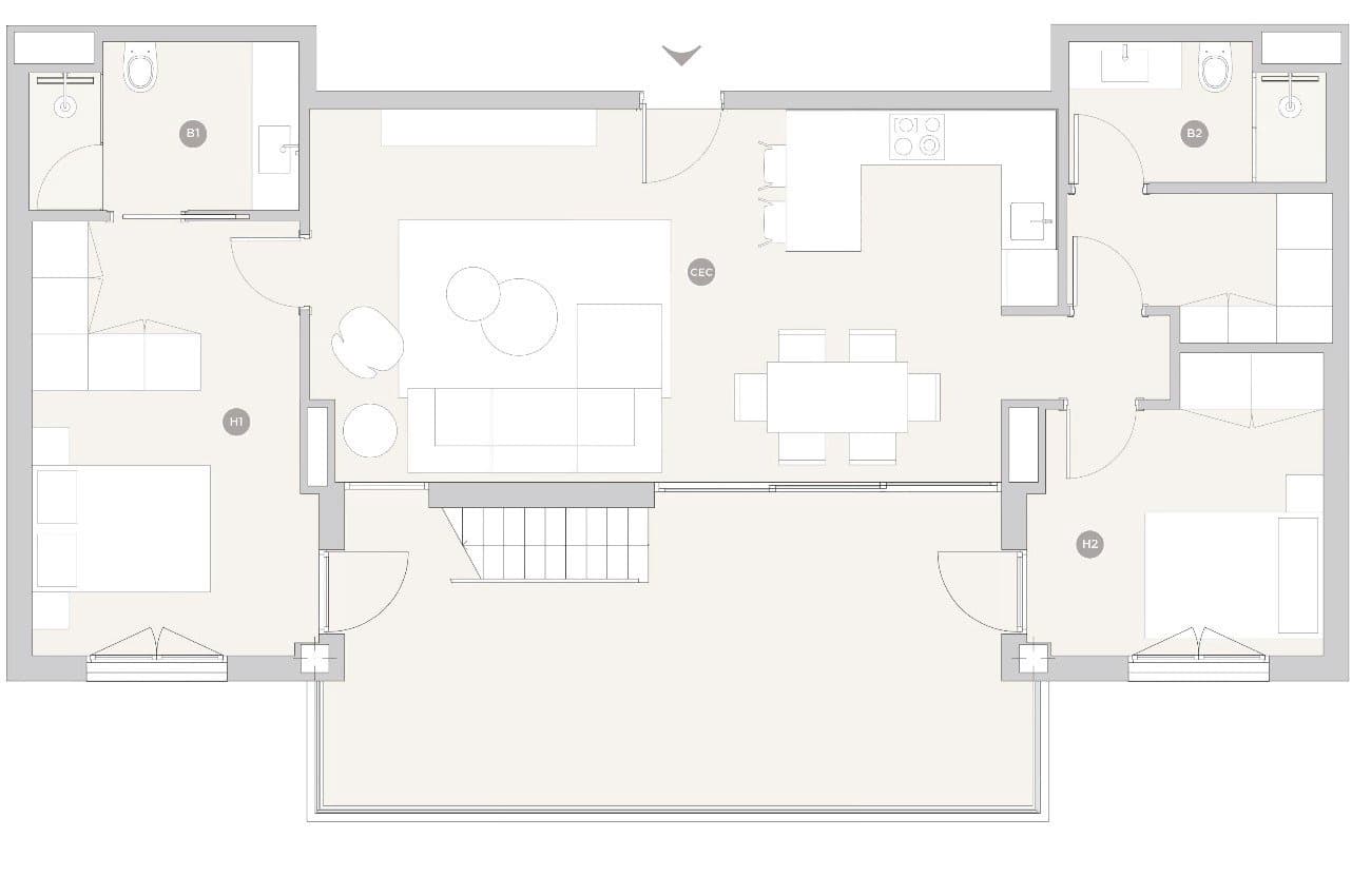 Ático de 2 habitaciones en Palma de Mallorca en venta con piscina garaje - 2.399.000 € (Ref: 9401497)