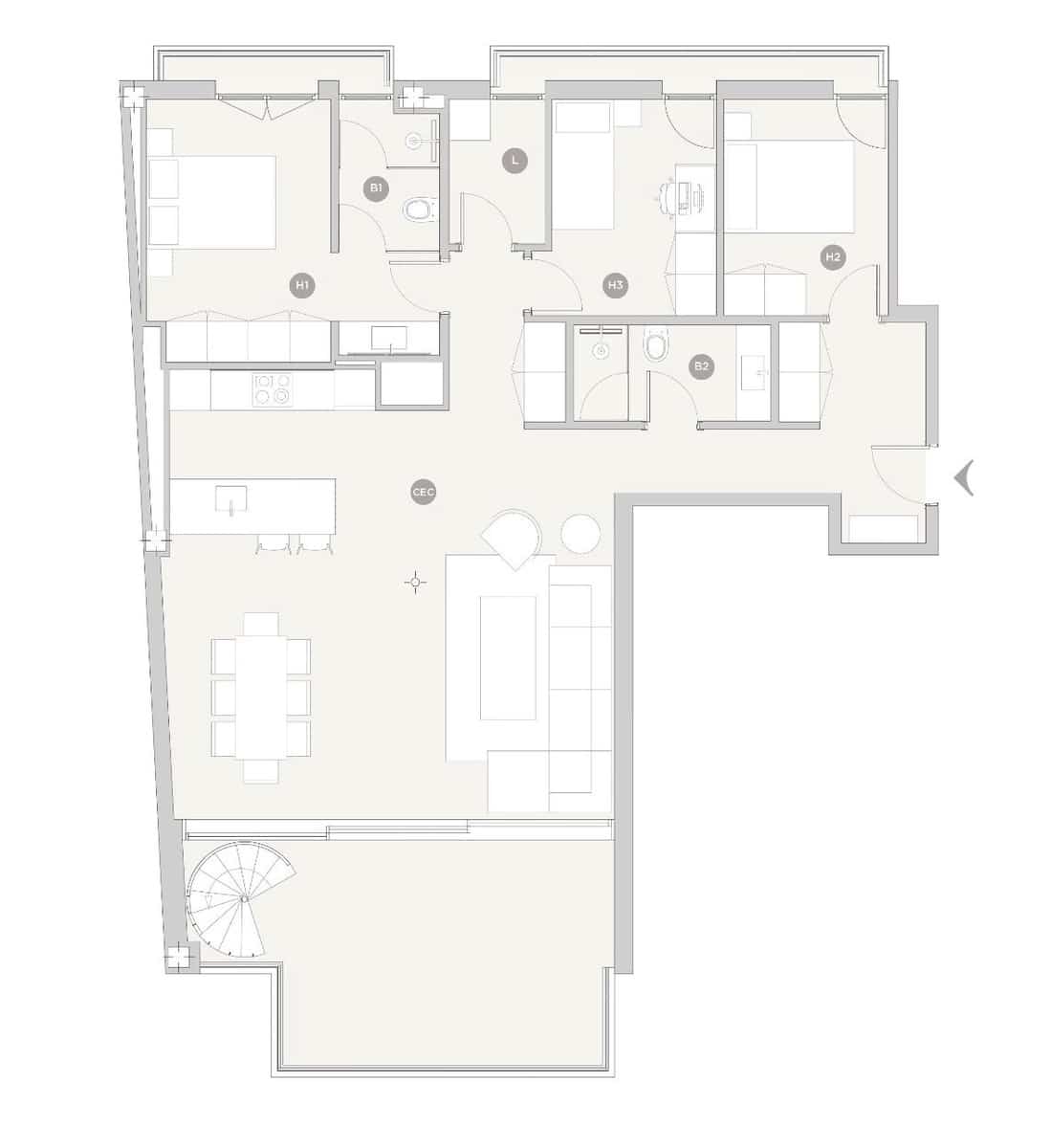 3 slaapkamer Penthouse te koop in Palma de Mallorca met zwembad garage - € 2.599.000 (Ref: 9401499)