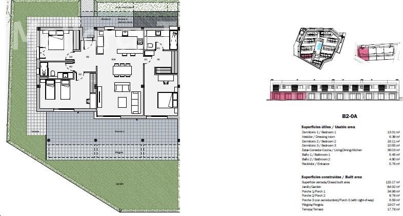 2 makuuhuone Huoneisto myytävänä paikassa Sa Rapita / La Rapita mukana uima-altaan - 748 000 € (Ref: 9401529)