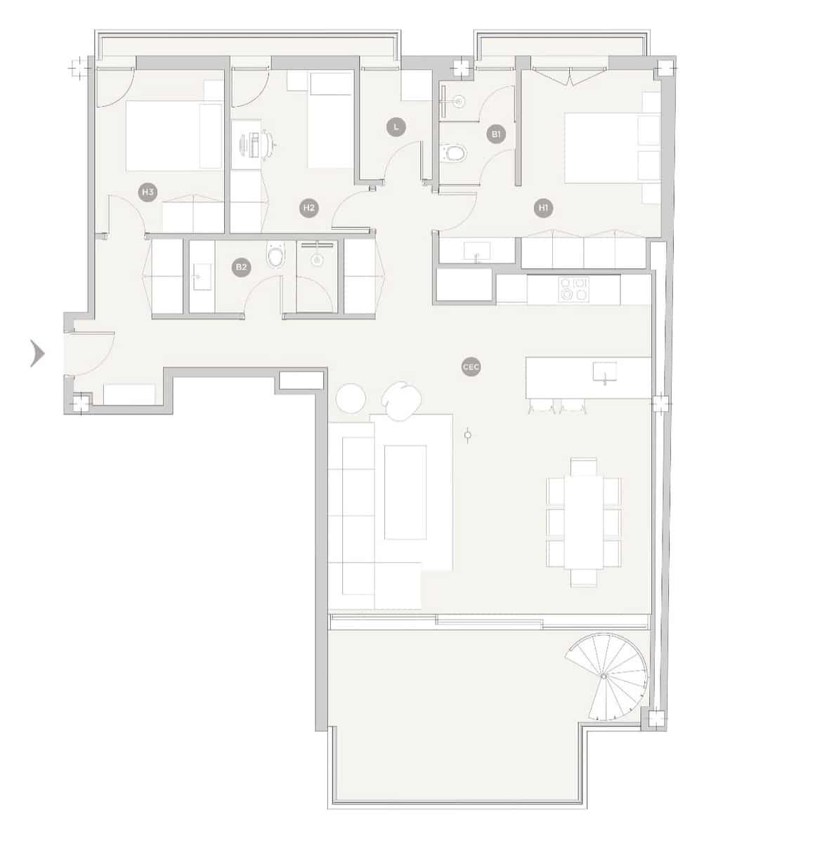 Ático de 3 habitaciones en Palma de Mallorca en venta con piscina garaje - 2.499.000 € (Ref: 9401567)