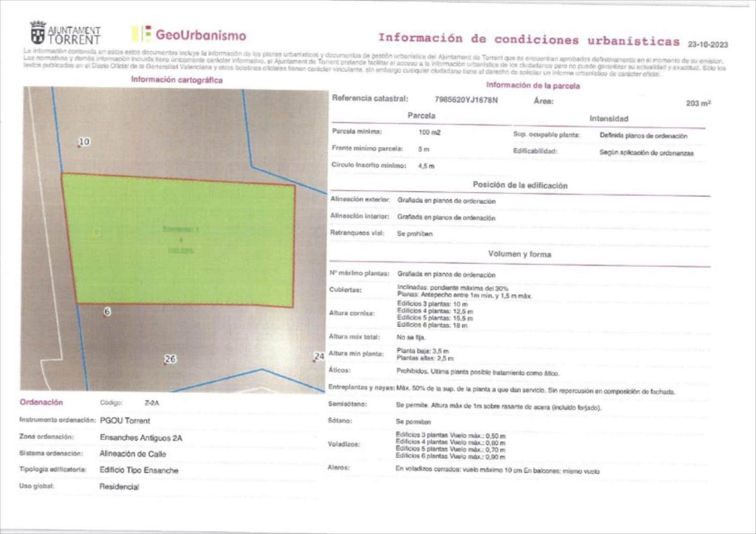 Działka budowlana na sprzedaż w Torrent - 155 000 € (Ref: 8316543)