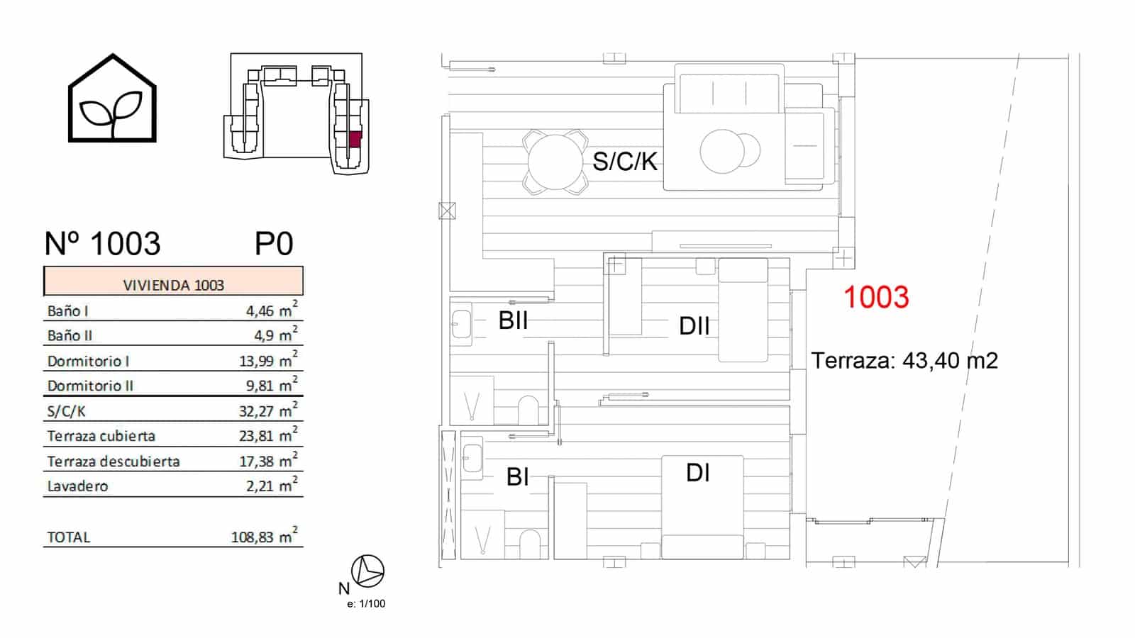 Apartamento de 2 habitaciones en San Miguel de Salinas en venta con piscina garaje - 319.900 € (Ref: 10044044)