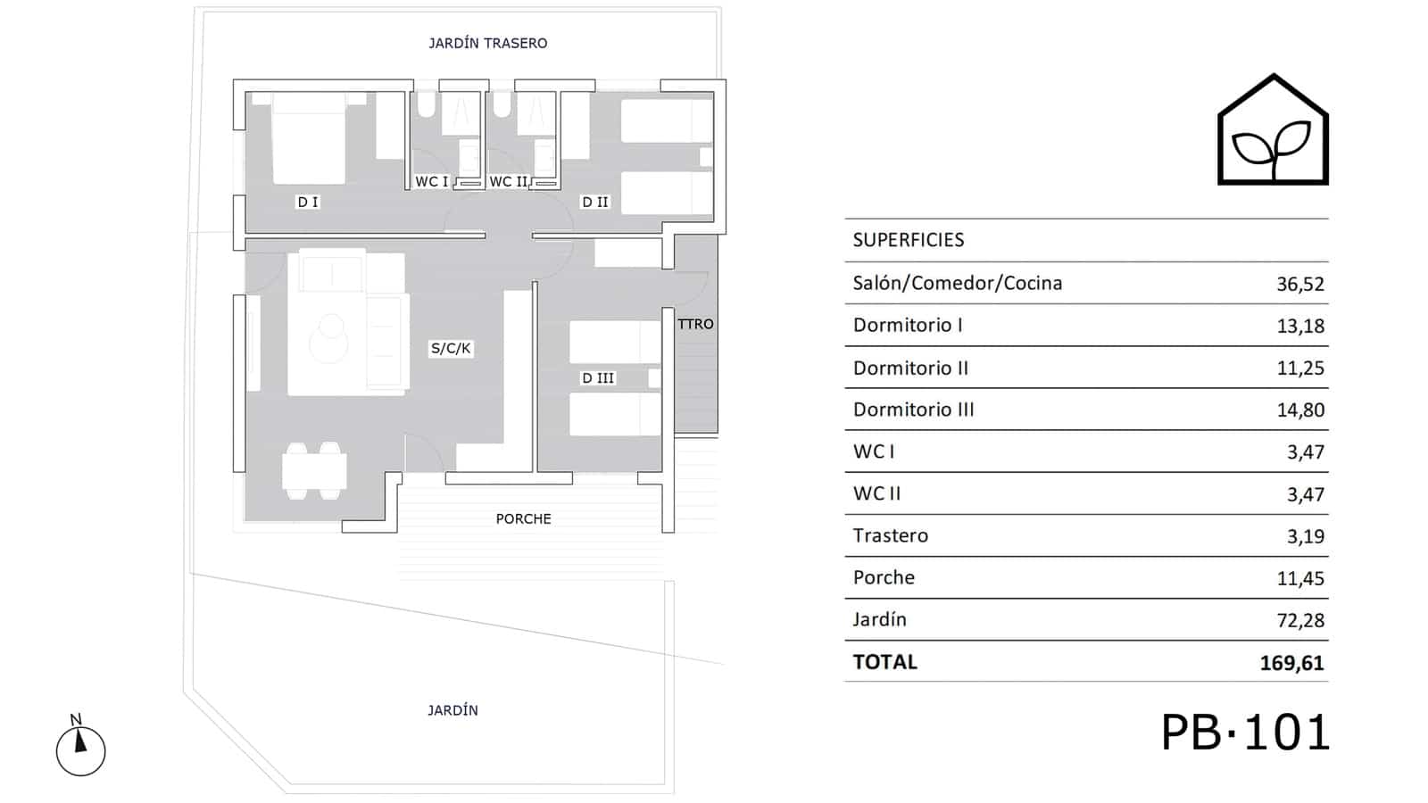 3 sypialnia Bungalow na sprzedaż w San Miguel de Salinas z basenem garażem - 254 900 € (Ref: 10044045)