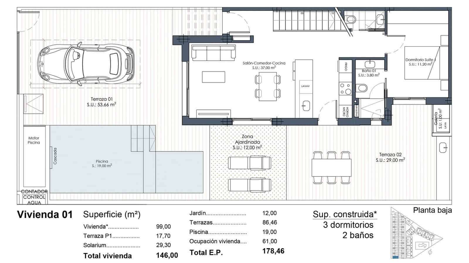 Apartamento de 3 habitaciones en Los Alcázares en venta con piscina garaje - 469.000 € (Ref: 10044051)
