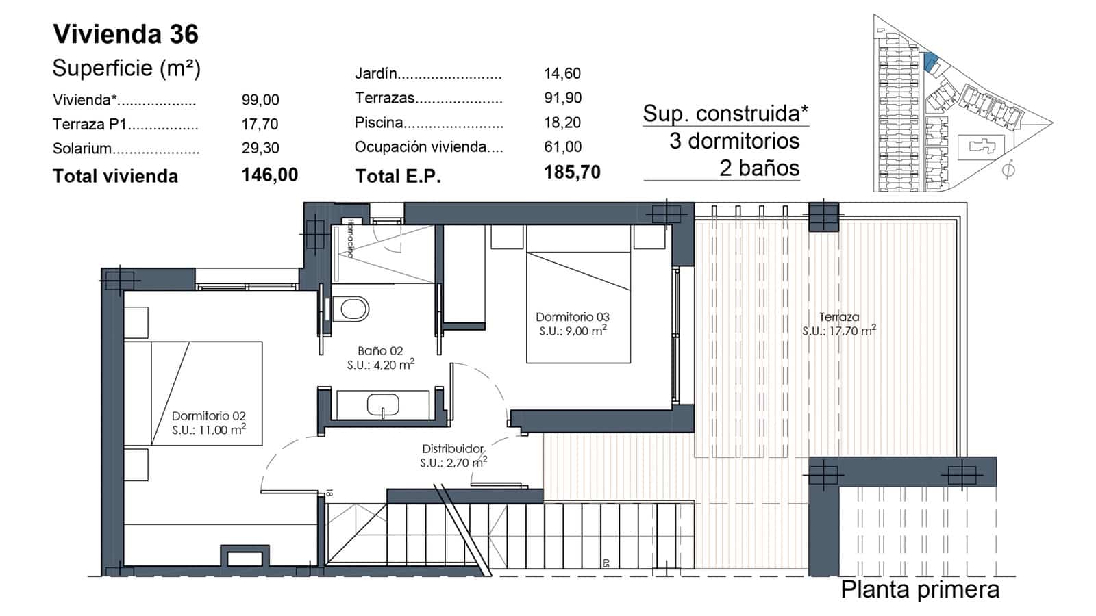 3 bedroom Terraced Villa for sale in Los Alcazares with pool garage - € 645,000 (Ref: 10044052)