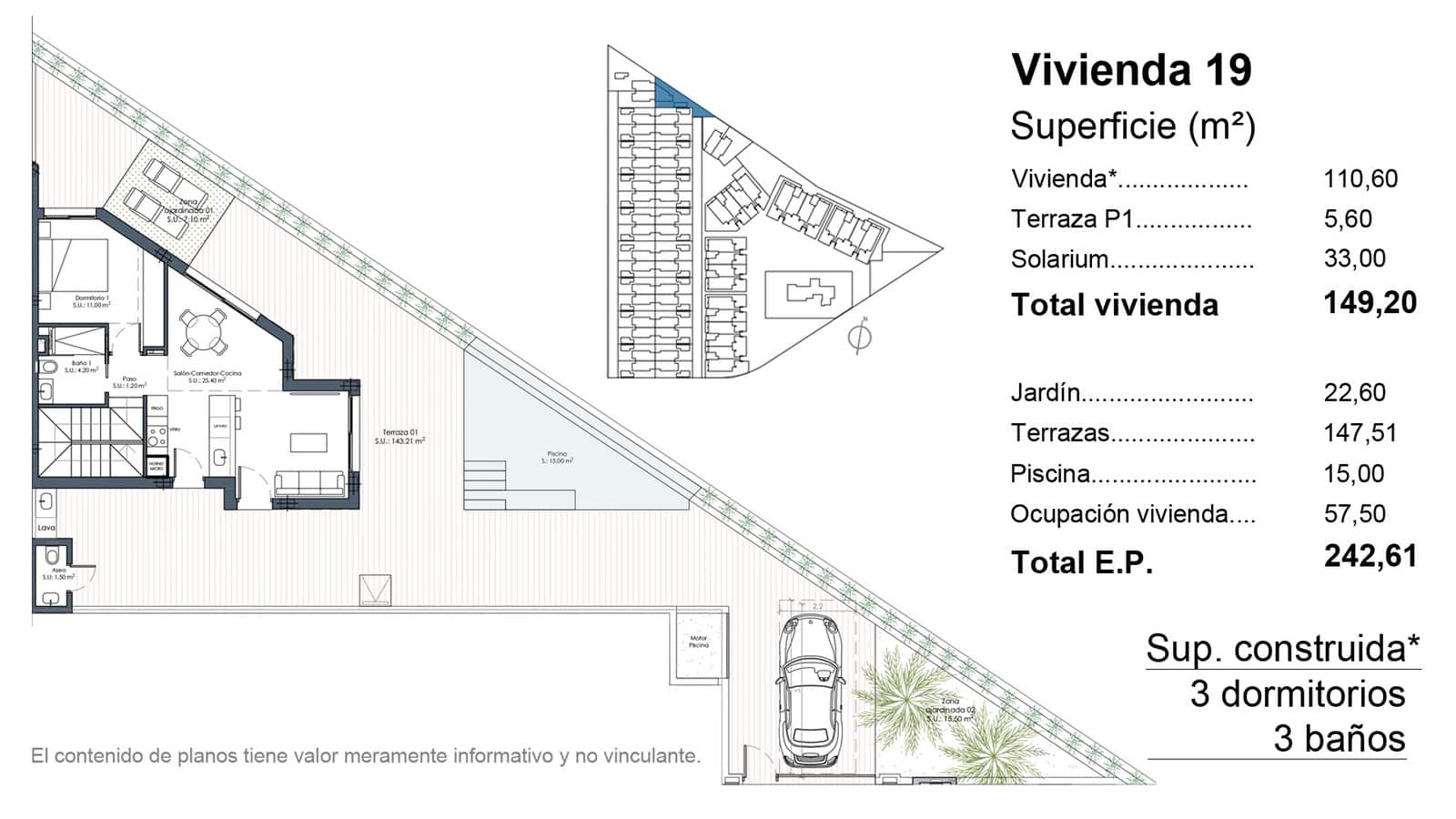 3 bedroom Terraced Villa for sale in Los Alcazares with pool garage - € 645,000 (Ref: 10044052)