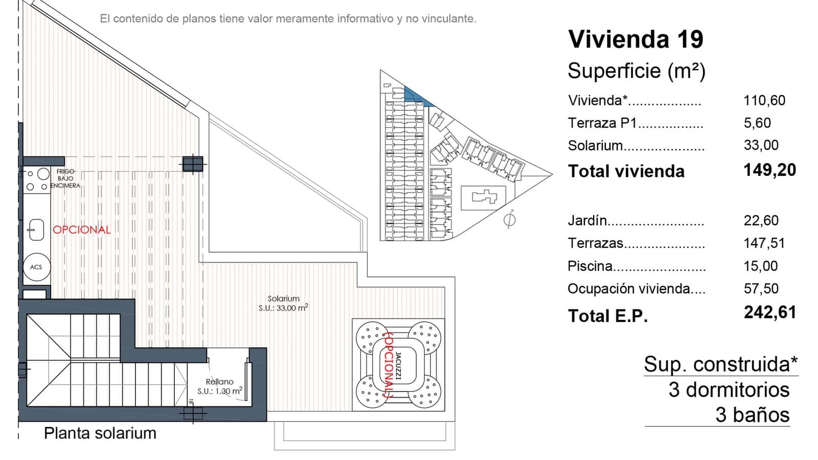 3 bedroom Terraced Villa for sale in Los Alcazares with pool garage - € 645,000 (Ref: 10044052)