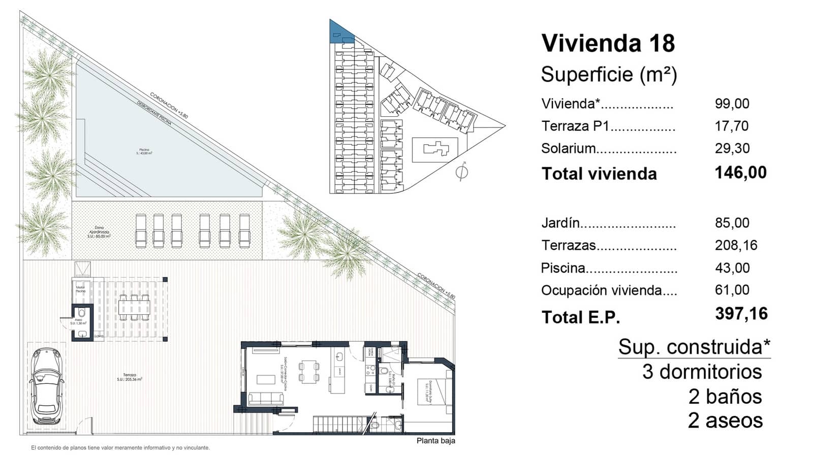 3 bedroom Terraced Villa for sale in Los Alcazares with pool garage - € 805,000 (Ref: 10044053)