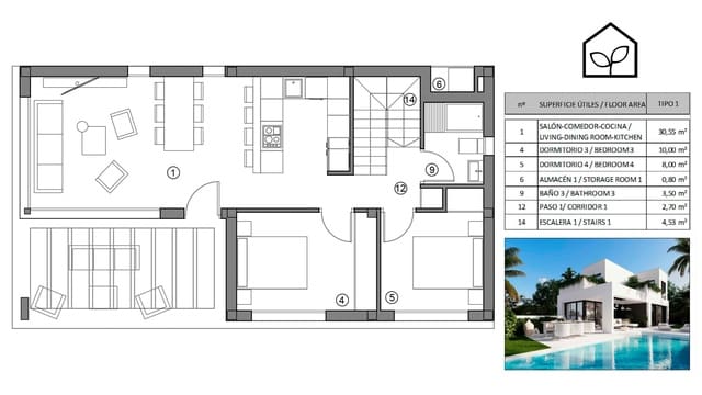 4 sovrum Villa till salu i Golf Bahía, Finestrat med pool garage - 765 000 € (Ref: 10044056)