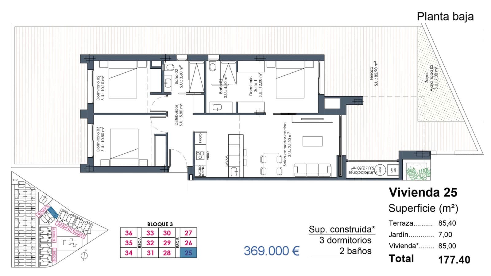 2 soveværelse Lejlighed til salg i Los Alcazares med swimmingpool garage - € 329.000 (Ref: 10048625)