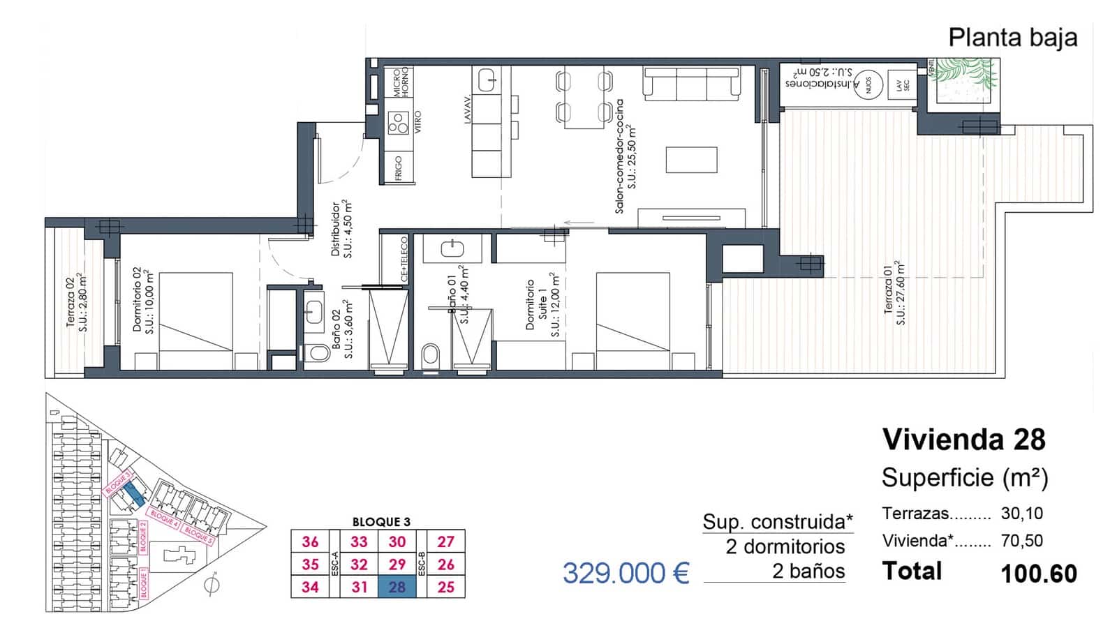 2 soveværelse Lejlighed til salg i Los Alcazares med swimmingpool garage - € 329.000 (Ref: 10048625)