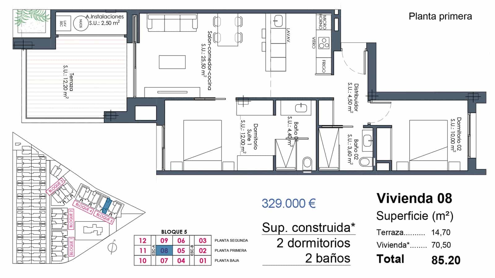 2 chambre Appartement à vendre à Los Alcazares avec piscine garage - 309 000 € (Ref: 10049813)