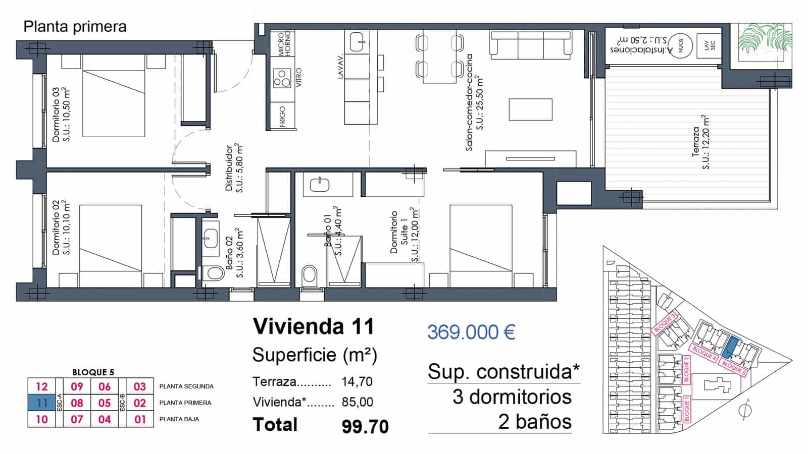 2 chambre Appartement à vendre à Los Alcazares avec piscine garage - 309 000 € (Ref: 10049813)