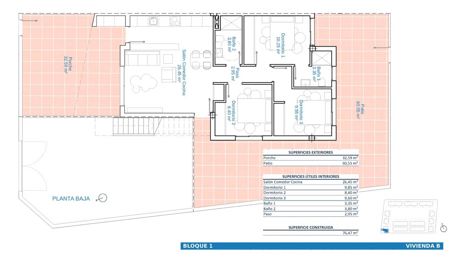 3 slaapkamer Bungalow te koop in Pilar de la Horadada met zwembad garage - € 299.900 (Ref: 9891193)