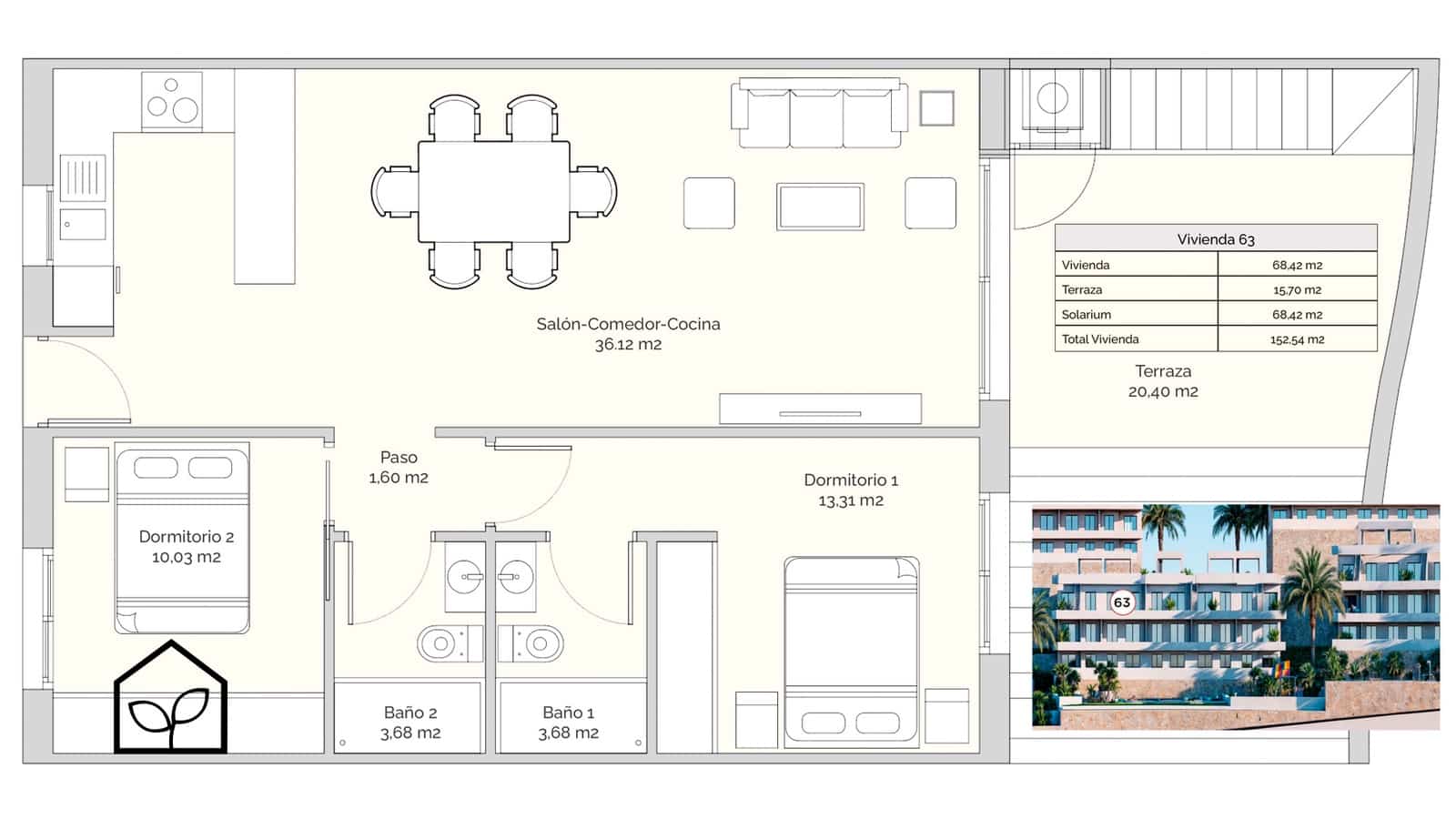 2 sypialnia Apartament na sprzedaż w Finestrat z basenem garażem - 339 900 € (Ref: 9891198)