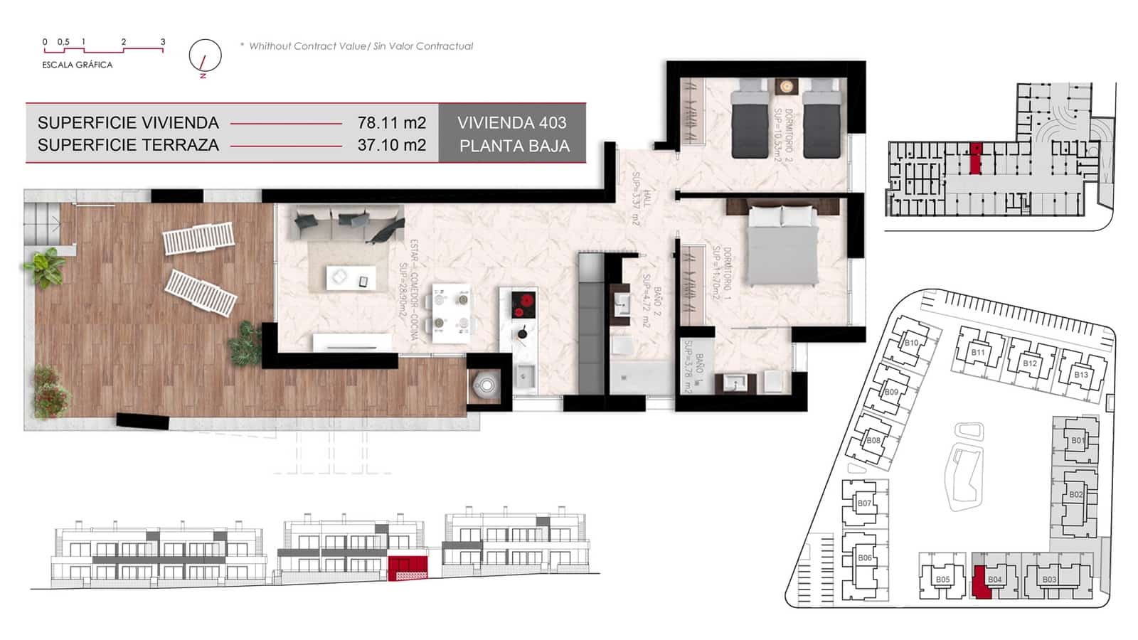 2 slaapkamer Bungalow te koop in Ciudad Quesada met zwembad garage - € 322.000 (Ref: 9891209)