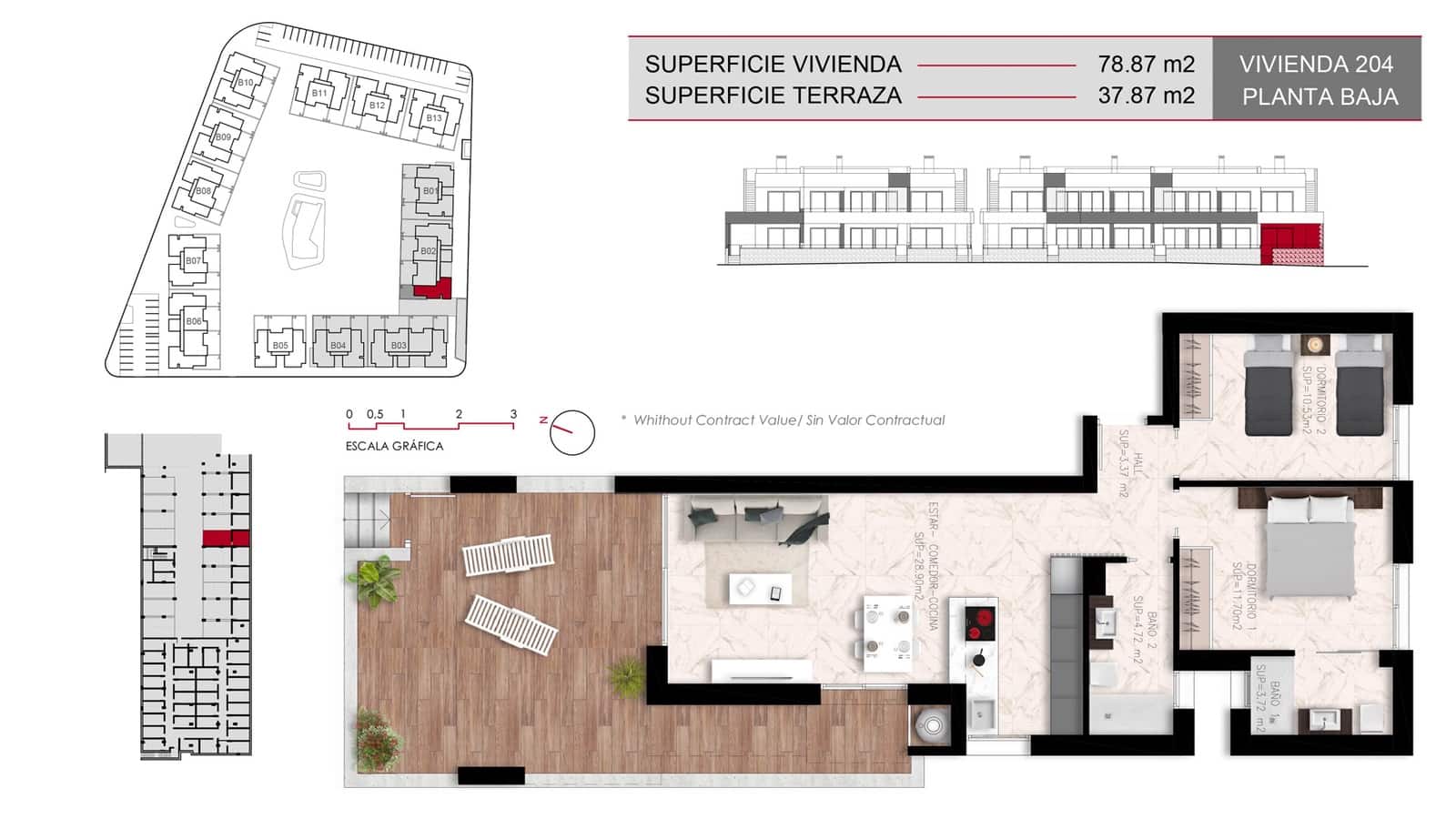 2 slaapkamer Bungalow te koop in Ciudad Quesada met zwembad garage - € 322.000 (Ref: 9891209)