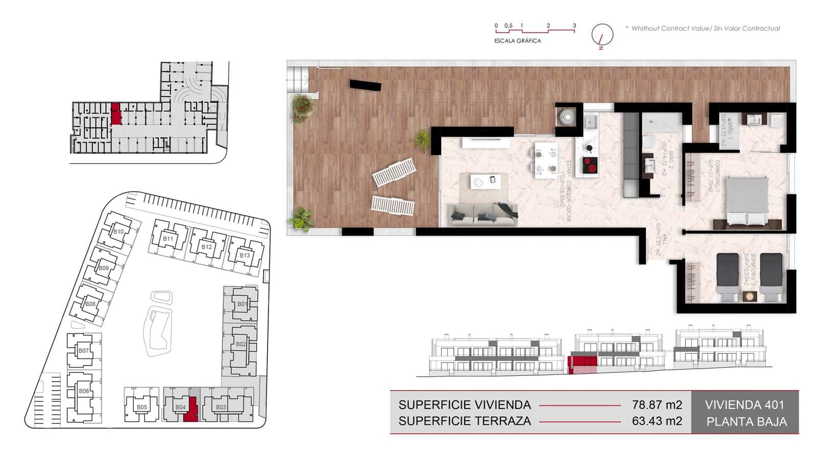 2 slaapkamer Bungalow te koop in Ciudad Quesada met zwembad garage - € 322.000 (Ref: 9891209)