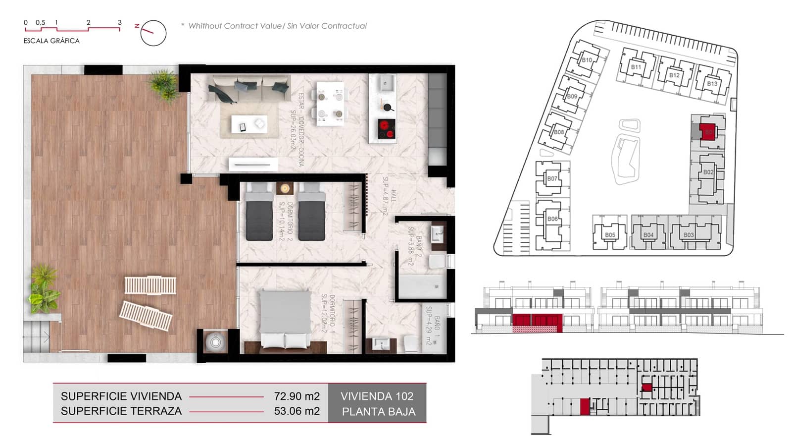 2 slaapkamer Bungalow te koop in Ciudad Quesada met zwembad garage - € 322.000 (Ref: 9891209)