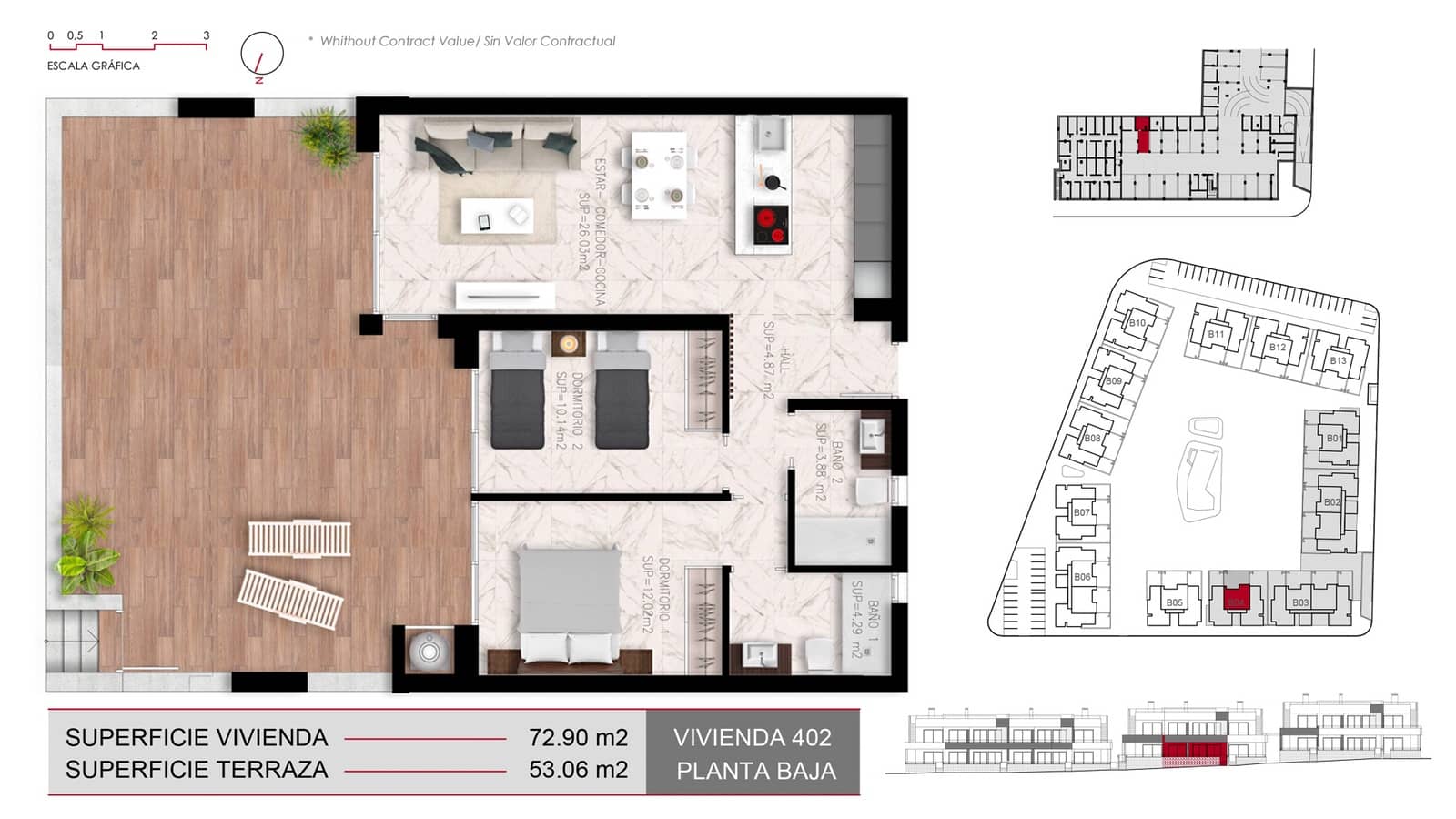 2 slaapkamer Bungalow te koop in Ciudad Quesada met zwembad garage - € 322.000 (Ref: 9891209)
