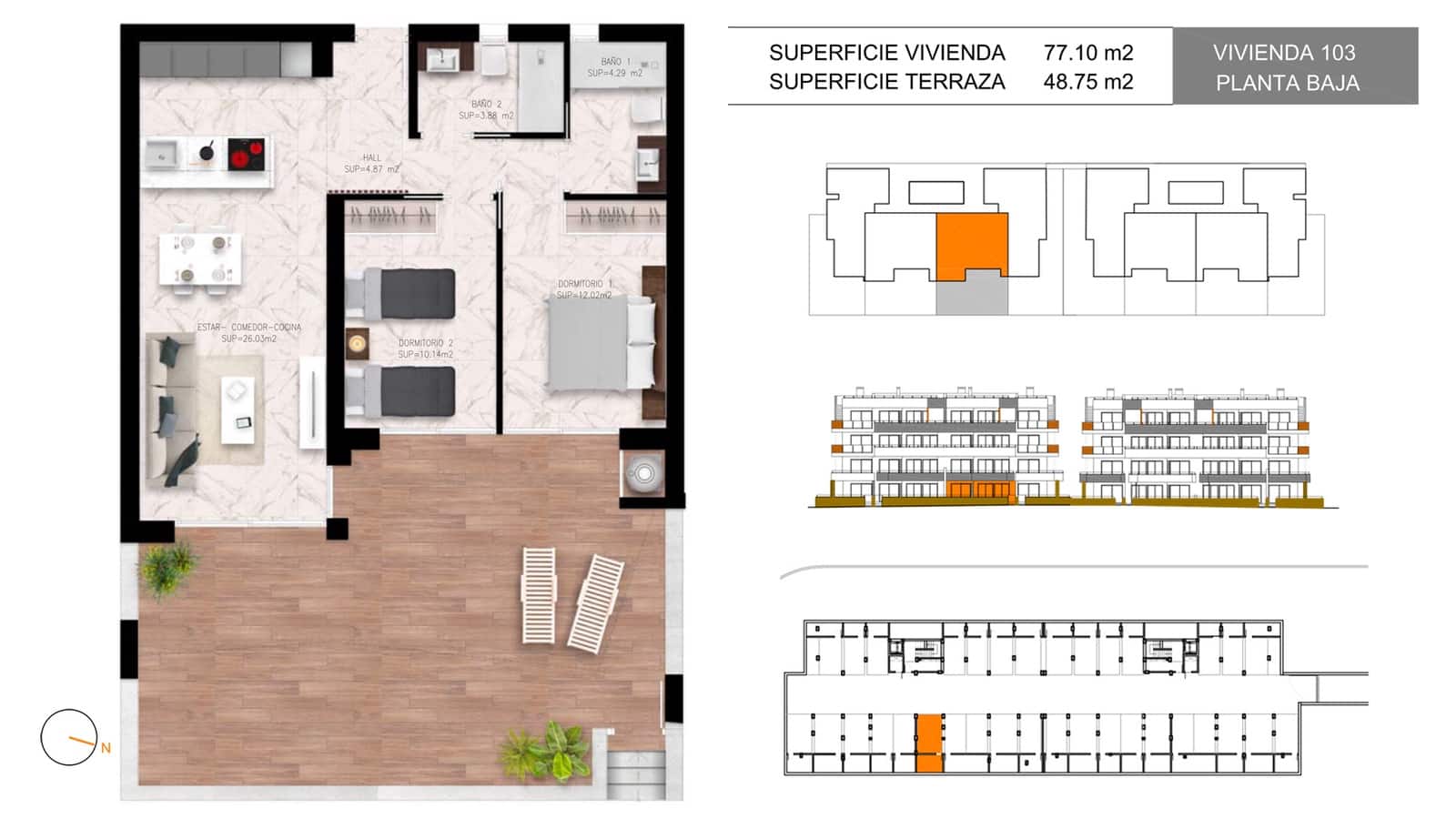 Apartamento de 2 habitaciones en Torrevieja en venta con piscina garaje - 293.000 € (Ref: 9891210)