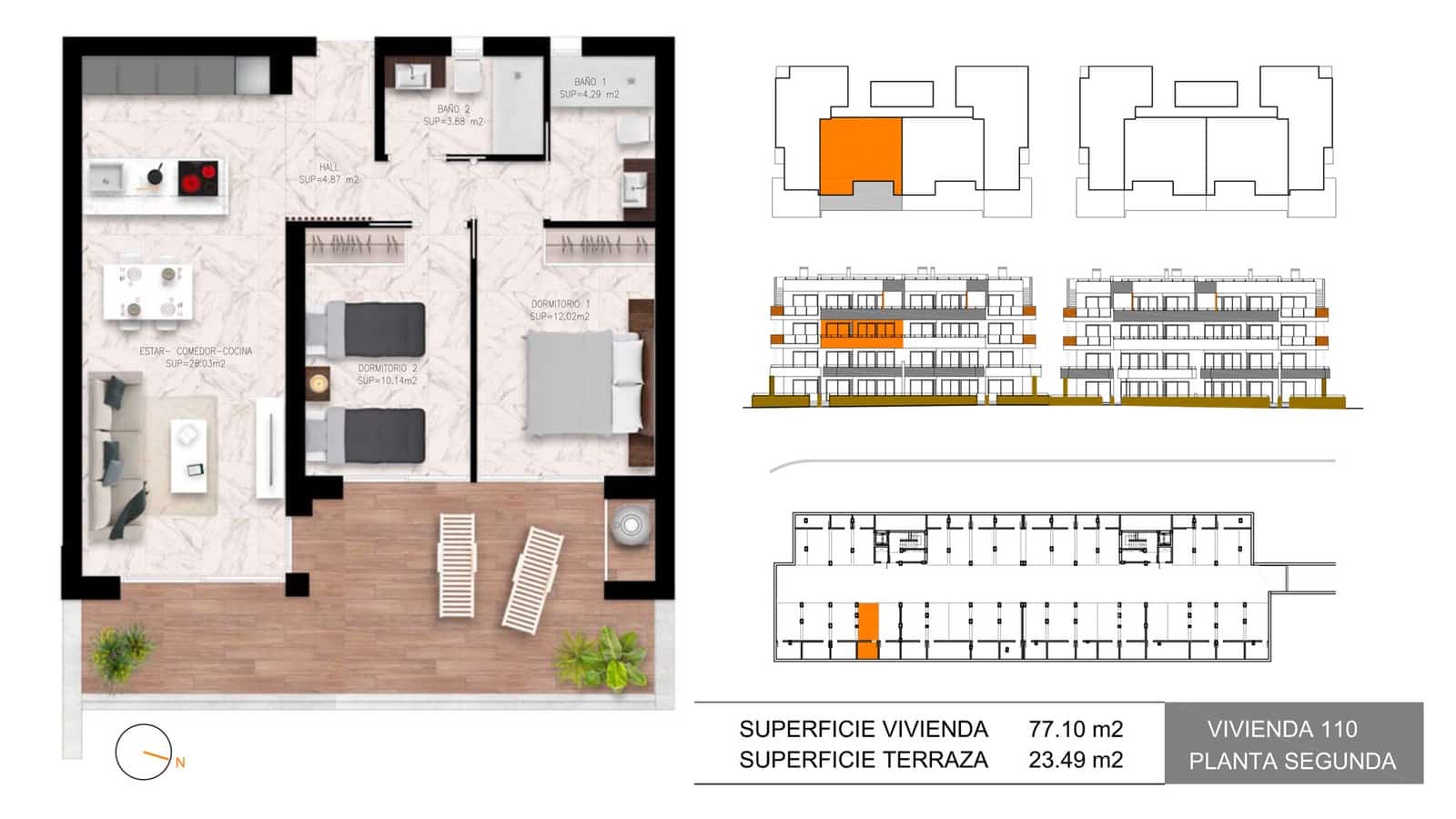 Apartamento de 2 habitaciones en Torrevieja en venta con piscina garaje - 293.000 € (Ref: 9891210)