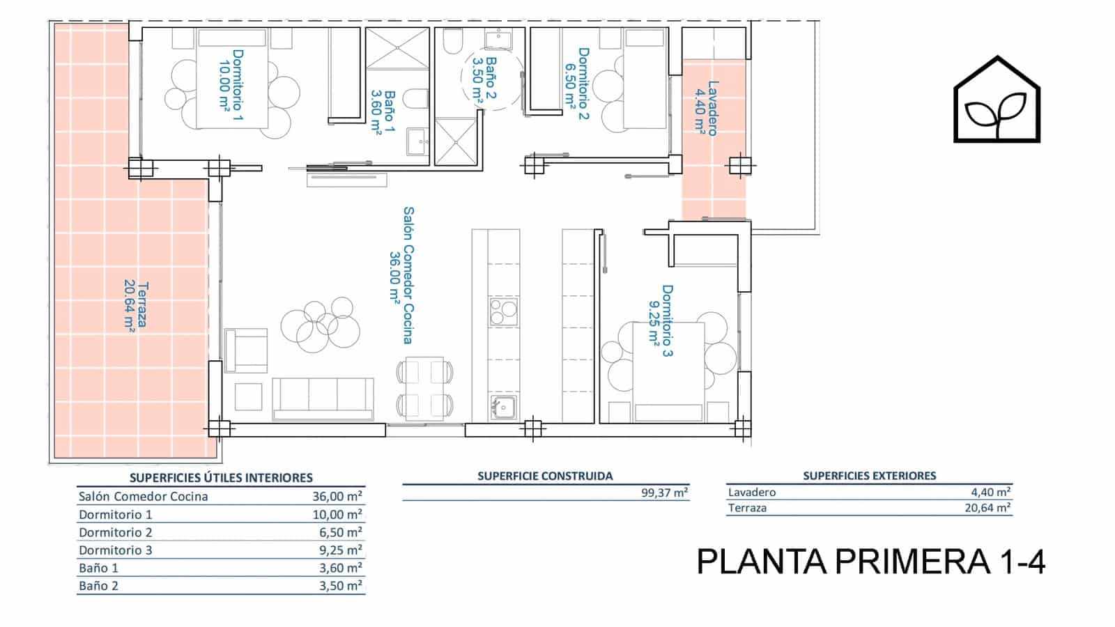 3 camera da letto Appartamento in vendita in Pilar de la Horadada con piscina garage - 299.900 € (Rif: 9891825)