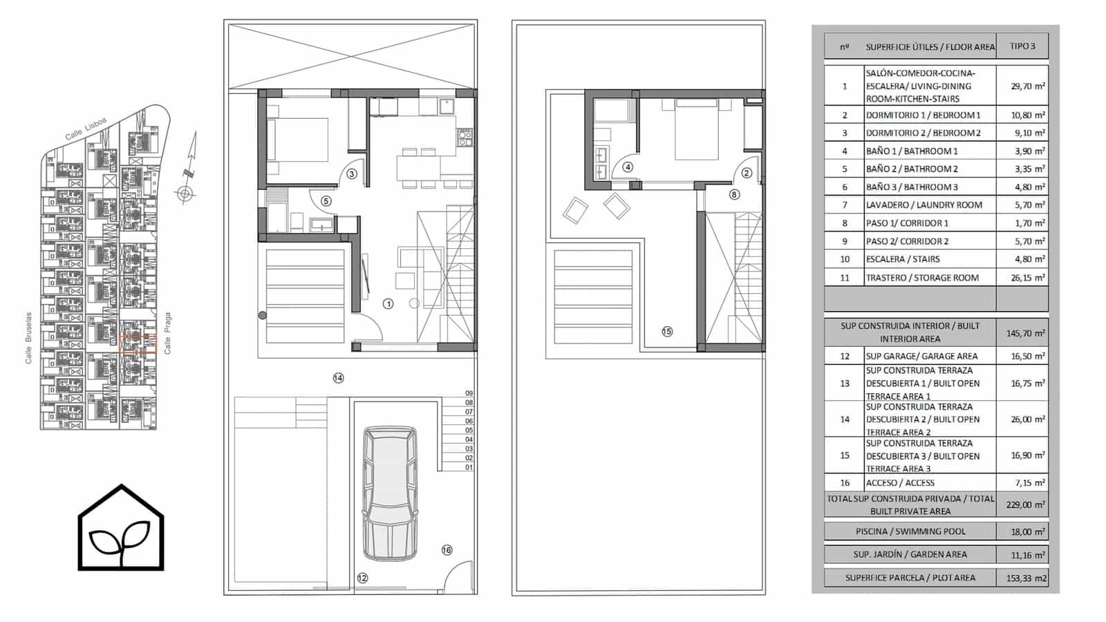 2 bedroom Terraced Villa for sale in Finestrat with pool garage - € 578,500 (Ref: 9894114)