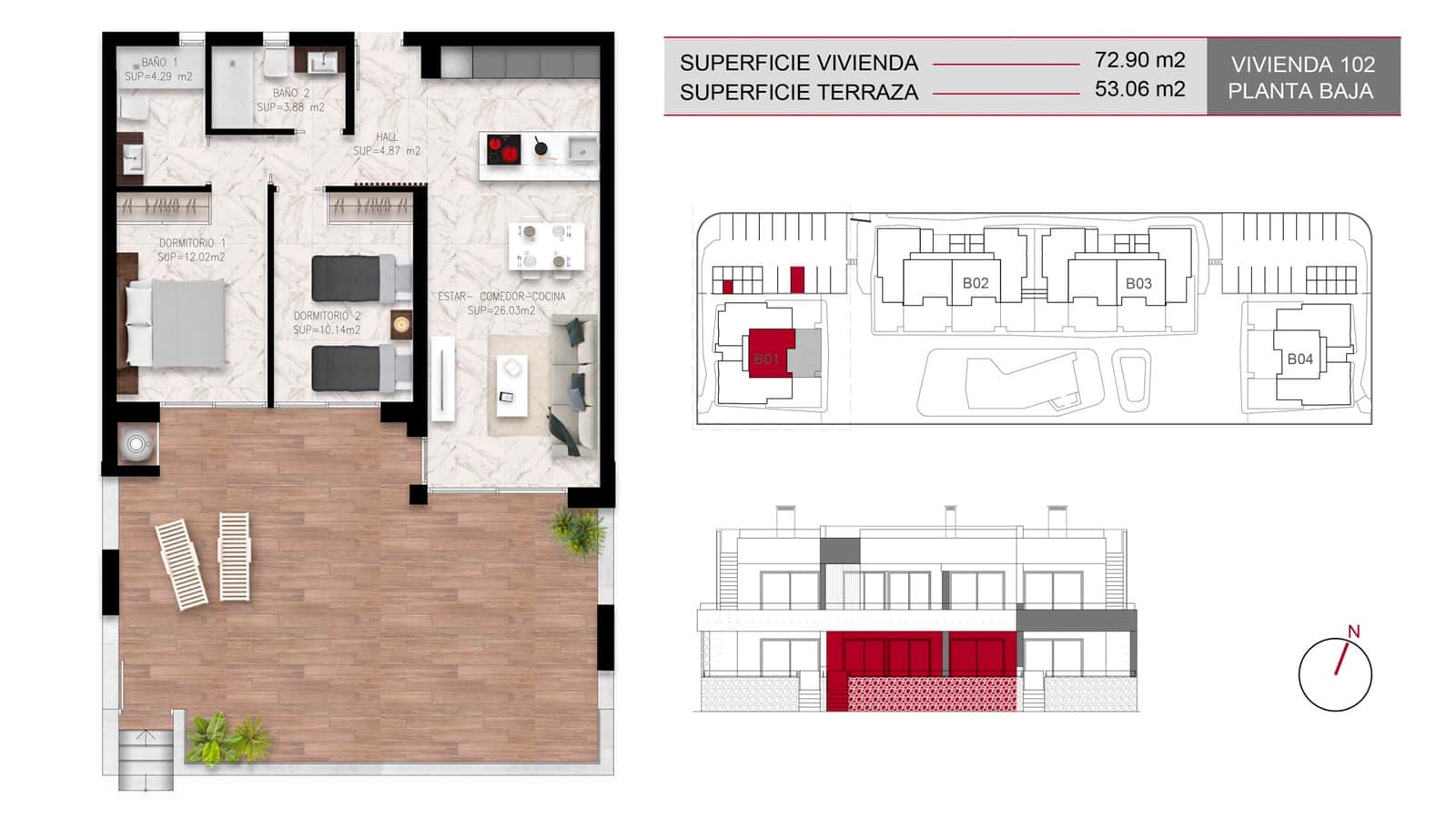2 slaapkamer Bungalow te koop in Ciudad Quesada met zwembad garage - € 314.000 (Ref: 9953899)