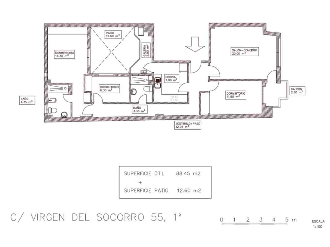 3 Zimmer Apartment zu verkaufen in Alicante / Alacant Stadt mit Garage - 390.000 € (Ref: 8907091)