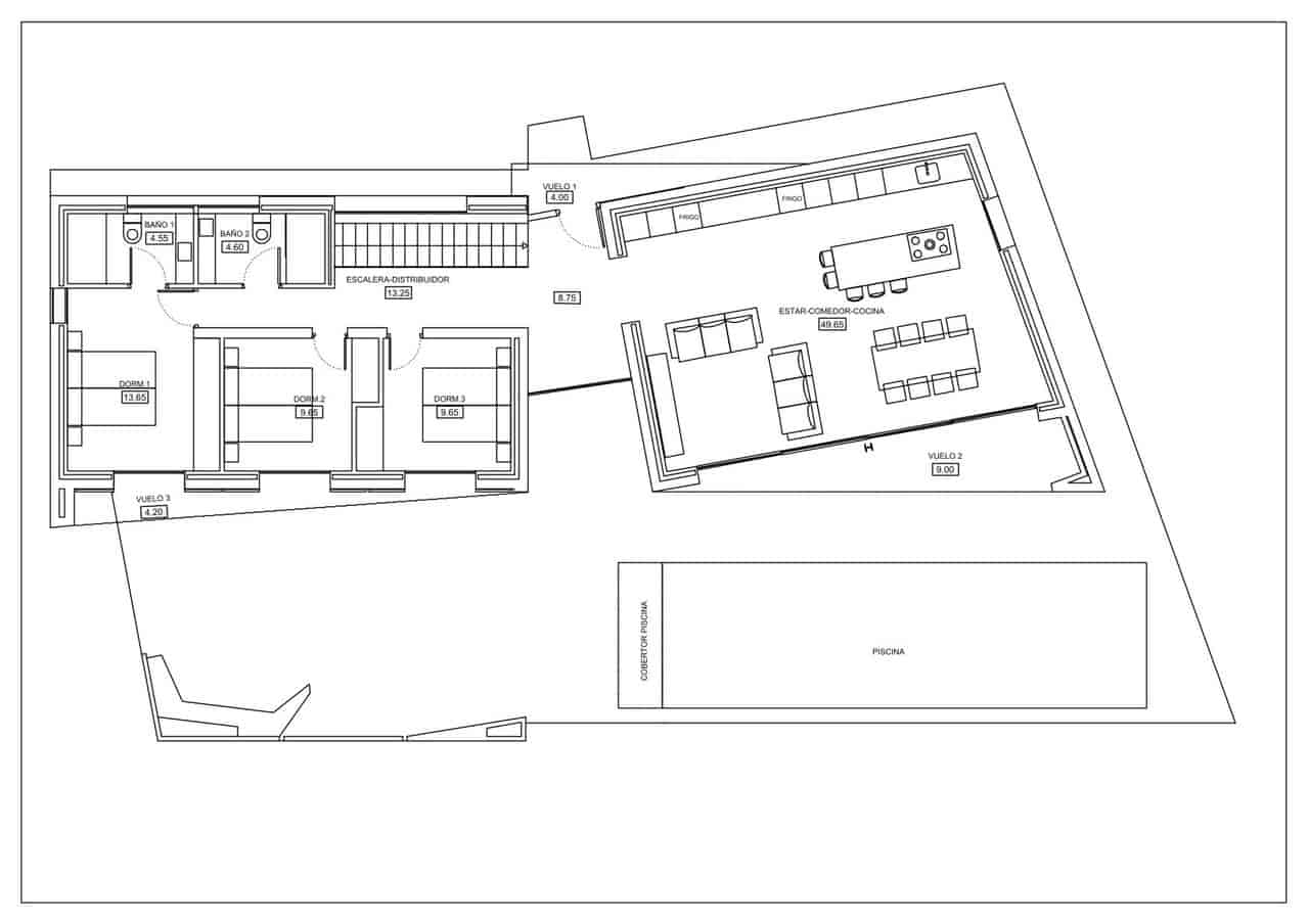 4 makuuhuone Huvila myytävänä paikassa Benissa mukana uima-altaan 
autotalli - 1 370 000 € (Ref: 9340424)